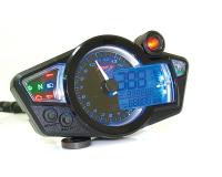 Shop Koso Motorcycle Performance Products - Multifunctional Speedometer Koso RX1N GP Style black, blue lighting Universal