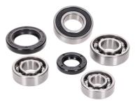 Parts For Scooter Engines - 100cc Replacement Complete Gearbox Bearing Set w/ oil seals for Peugeot Scooters Speedfight 100, Vivacity 100 2T, Elyseo 100