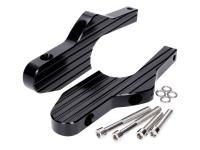 Shop Vespa Scooter Accessories - CNC Aluminum Pillion Footpeg Adapter Set in Matt Black for Vespa GT, GTS, GTV Vespa Maxi Scooters