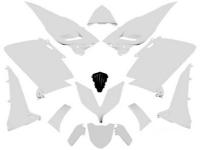 - Maxi Scooter Parts Shop - Fairing kit white 14-piece for Yamaha T-Max 530 from 2015-2017