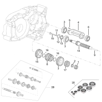 Minarelli OEM Spare Parts and Engine Accessories - Factory Transmission Main Shaft Minarelli AM6 1. series