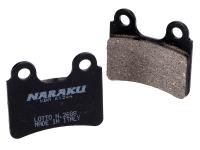 Naraku Scooter Parts and Accessories Shop - Replacement Brake Pads Naraku organic for Italjet Jet-Set, Peugeot Elystar, Yamaha DT