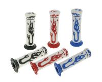 Universal Scooter Accessories by TNT Tuning Parts Handlebar Rubber Grip Set in Flame white, various colors - TNT Tuning Parts