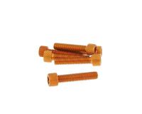 hexagon socket screw set - anodized aluminum orange - 6 pcs - M6x30 - styling