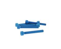 hexagon socket screw set - anodized aluminum blue - 6 pcs - M6x45 - styling