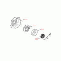 09 - Scooter Engine Parts GY6 50cc Electrical Alternator, Fan Wheel OEM Schematics for QMB139 139QMB Scooter Engines