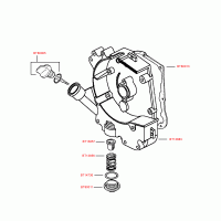 04 - GY6 Parts For Scooters - Engine Crankcase Cover Right Side Schematics for QMB139 50cc GY6