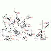 F03 handlebar, mirror, throttle cable and body parts