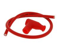 101 Octane Racing Ignition Cable with Spark Plug Cap in Red Replacement Spare for Scooters, Mopeds, ATVs, Motorbikes Universal Parts