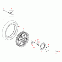 F07 front wheel with disc brake