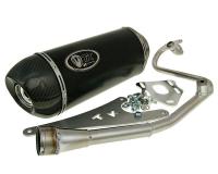 Honda Ruckus High-Performance Racing Exhaust System by eTurbo Kit GMax Carbon H2 4T for Honda Zoomer, GET, Honda Ruckus Scooters