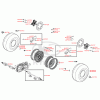 F07 Genuine Kymco Parts - OEM Front Wheels with Brake, Drive, Transmission Shaft, Kymco Motorparts Replacement Spares