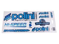 Polini Scooter High-Performance Parts and Accessories Brand Sticker Set Replica Polini Scooter Team