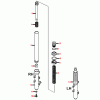 F21 front fork - single parts