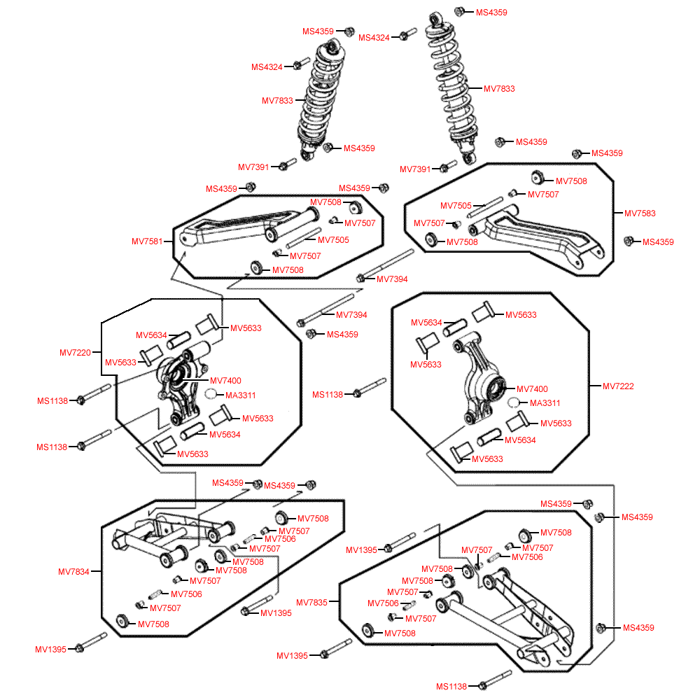 F16 rear suspension