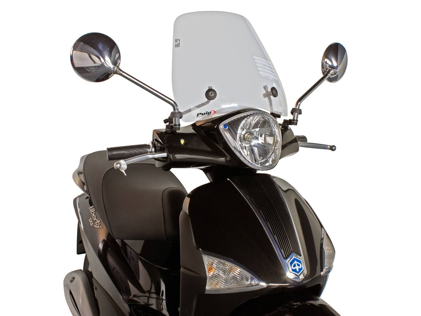 windshield Puig Trafic transparent / clear for Piaggio Liberty 50, 125 ...