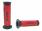 handlebar grip set Domino A350 on-road red / black open end grips