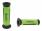 handlebar grip set Domino A350 on-road green / black open end grips