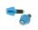handlebar vibration dampers / bar ends short 13.5mm - blue