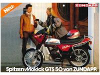 Brochure A4 original Zündapp top mokick GTS 50 from Zündapp for Zündapp GTS 50
