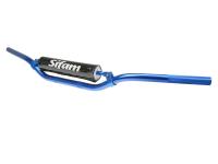 MX handlebar with cross brace and pad anodized aluminum blue - 22mm