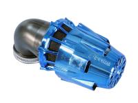 air filter Polini D.37 air box 37mm 90° chromed blue