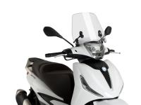 310mm Piaggio Scooter Windscreen Accessories - Windshield Puig Trafic transparent / clear for Piaggio Beverly 300ie / 400ie 2022-