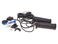 KOSO ATV Parts Shop - Custom Heated G0rip Kit for Quads Koso in Black 130mm for quad, ATV (w/ thumb throttle)
