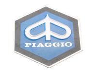 horn cover emblem / badge Piaggio 31x36mm aluminum to glue for Vespa PK50, PK80 82-88
