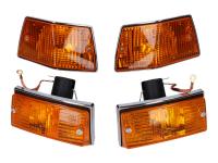 indicator light set complete front and rear, orange for Vespa Classic PX 125 T5 VNX5T (85-)