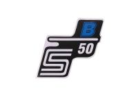 logo foil / sticker S50 B blue for Simson S50