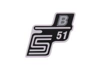 logo foil / sticker S51 B silver for new products