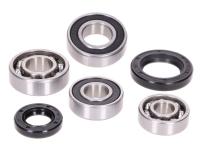 Moped Parts & Accessories - Moped Engine Gearbox Bearing Set w/ oil seals for Peugeot horizontal Mopeds & Scooters