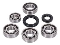 Honda Dio Engine Parts - Spare Gearbox Bearing Set w/ oil seals for Honda based Scooters SYM DD 50, Fiddle 1 50 2T,  Kymco ZX 50, Kymco ZXII, GR1, DJ, Daelim Message 50, Meteorit (ATU), Honda upright 2-stroke AC