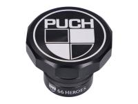 gas cap 66Heroes aluminum black w/ Puch logo for Puch Maxi S, N