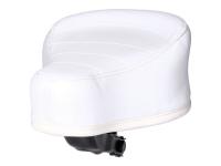 saddle / seat new type white with Puch logo for Puch Maxi S / N 1-speed Automatic [E50] right-hand rotation