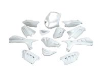 50cc Scooter Spare Body Parts - Complete Replacement Scooter fairing kit EDGE 13-piece white metallic for Peugeot Speedfight 2