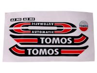 Sticker set black/red/white 080010 for Tomos A35