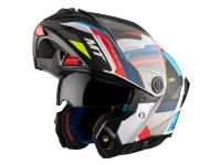 Helmet MT Atom 2 SV flip-up helmet white/blue/red matt - various sizes