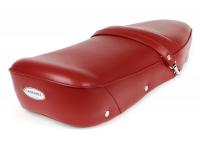 seat BGM PRO riveted Pegasus with shield red for Lambretta LI, LI S, SX, TV, DL, GP
