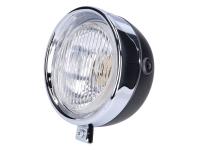 headlight assy round black Classic universal for new products