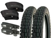 Heidenau Motorcycle Tire Package - Full Tire Set Heidenau K46 2 3/4-16 M/C 36B TT with Inner Tubes