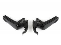 Pair of foot pegs -MOTO NOSTRA- Vespa GT, GTL, GTS 125-300, GTV - matt black/matt black