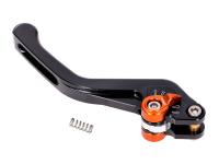 clutch lever / brake lever Puig 3.0 rear adjustable, short - black orange