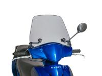 Kymco Scooters PUIG Windshields - Puig Trafic Windshield Smoke for Kymco Agility 50, Kymco Agility 125 (09-14)