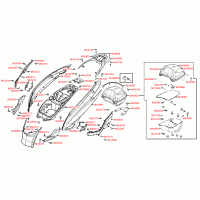F12 rear body parts, under seat storage & helmet box