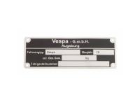 Type Plate "Vespa GmbH Augsburg" for Vespa all German models ´58-´61