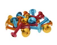 Vparts Aftermarket Scooter Parts Anodized Fairing Screws Hex Socket head Aluminum - Set of 6 pc Assorted Colors by Vicma Motorcycle Parts
