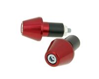 handlebar vibration dampers / bar ends short 17.5mm - red