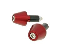 handlebar vibration dampers / bar ends short 13.5mm - red